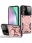 Samsung Galaxy A55 Için Çift Katmanlı Manyetik Halka Lens Standı Telefon Kılıfı - Rose Gold (Yurt Dışından) 1