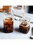 Yeni Stil Kare Cam Latte,kahve,meşrubat,smoothie Bardağı 400 ml 4 Adet 4