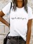 Kadın Kısa Kollu Önü Yazı Baskılı Basic Süprem T-Shirt 1