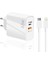 65W Usba PD33W Quick Charger 3.0 Type-C To Lightning 2m Kablolu Hızlı Şarj Aleti Set 1