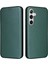 Samsung Galaxy S24 Kart Ekleme Deri Folio Flip Case Fiber Için Kılıf (Yurt Dışından) 1