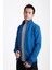 Unisex Sweatshirt, Mavi, Dik Yaka, Fermuarlı 2