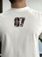 Erkek Oversize Pamuk 87 Baskılı T-Shirt Ekru EDW101 3