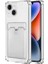 Iphone 14 Plus Kamera Korumalı Kartlıklı Setra Şeffaf Silikon Kılıf Ekran Koruyucu 1