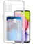 Samsung Galaxy A03S Kamera Korumalı Kartlıklı Setra Şeffaf Silikon Kılıf Ekran Koruyucu 1