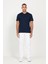 2'li Slim Fit Dar Kesim V Yaka %100 Pamuk Tişört 3