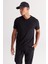 2'li Slim Fit Dar Kesim V Yaka %100 Pamuk Tişört 6
