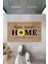 Bej Kapı Önü Paspası Home Sweet Home Papatyalı Desen K-3342 1