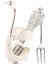 Creative Metal Dekoratif Swan Base Tutucu W/ 6 Kahve Dondurma Çatal Argent Beyaz (Yurt Dışından) 3