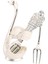 Creative Metal Dekoratif Swan Base Tutucu W/ 6 Kahve Dondurma Çatal Argent Beyaz (Yurt Dışından) 4
