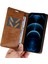 iPhone 12 Pro Max Deri Manyetik Kapaklı Telefon Cüzdan Kapağı (Yurt Dışından) 2