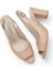 Hakiki Deri Topuklu Sandalet Nude Pudra Pembe - 7,5 Cm Kalın Topuk Yuvarlak Burun - El İşçiliği Premium Yumuşak Deri GRS051-PM 3
