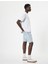 Slim Fit Kot Şort Bermuda Düğmeli Cep Detaylı 1