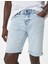 Slim Fit Kot Şort Bermuda Düğmeli Cep Detaylı 5