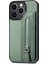 iPhone 14 Pro Kickstand'lı Deri Fermuarlı Cep Telefonu Kapağı (Yurt Dışından) 1
