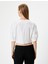 Balon Kol Bluz Bebe Yaka Düğmeli Kısa Kollu Nakışlı Slim Fit 4