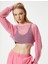Oversize File Spor Tişört Crop Uzun Kollu Bisiklet Yaka 1