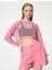 Oversize File Spor Tişört Crop Uzun Kollu Bisiklet Yaka 2