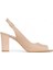 Hakiki Deri Topuklu Sandalet Nude Pudra Pembe - 7,5 Cm Kalın Topuk Yuvarlak Burun - El İşçiliği Premium Yumuşak Deri GRS051-PM 2