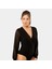 Kruvaze Yaka Uzun Kollu Çıtçıtlı Body 3501/SIYAH 1