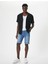 Slim Fit Kot Şort Bermuda Düğmeli Cep Detaylı 2