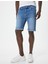 Slim Fit Kot Şort Bermuda Düğmeli Cep Detaylı 3