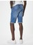 Slim Fit Kot Şort Bermuda Düğmeli Cep Detaylı 4