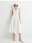 Halter Yaka Fisto Elbise Astarlı Midi Boy A Kesim 1
