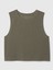 Kadın Haki Gapfit Breathe Cropped Muscle T-Shirt 2