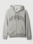 Erkek Gri Gap Logo Fermuarlı Fleece Sweatshirt 4