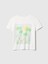 Kız Çocuk Kırık Beyaz Grafikli T-Shirt 2
