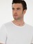 Erkek Beyaz Slim Fit Bisiklet Yaka Triko T-Shirt 50285359-VR013 2