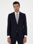 Erkek Lacivert Slim Fit Mikro Desenli Mono Yaka Yün Karışımlı Takım Elbise 50272937-VR033 3
