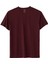 Regular Bisiklet Yaka Tshirt - Bordo 1