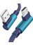 1 Metre Mikro USB Android Kablosu Sağ Açılı 90 Derece Mikro USB Örgülü Kopmaz Bükülmez Kablo 1