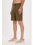 Lyne Haki Yandan Cepli Erkek Şort 5