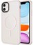 - Apple iPhone 11 - Kılıf Mat Arka Yüzey Wireless Şarj Özellikli Flet Magsafe Kapak - Pembe 1