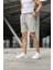 Erkek Regular Fit Cepli Kapri Şort - Beyaz 2