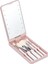 Mirror Portable Makeup Mirror With 5 Brushes Storage Box LED Touch Portable One-Face Storage Box Makeup Mirror Pink (Yurt Dışından) 1