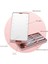 Mirror Portable Makeup Mirror With 5 Brushes Storage Box LED Touch Portable One-Face Storage Box Makeup Mirror Pink (Yurt Dışından) 4