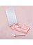 Mirror Portable Makeup Mirror With 5 Brushes Storage Box LED Touch Portable One-Face Storage Box Makeup Mirror Pink (Yurt Dışından) 5