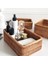 Hand-Woven Rectangular Rattan Wicker Basket Fruit Tea Snack Bread Picnic Cosmetic Storage Box Kitchen Household Tools-L (Yurt Dışından) 2