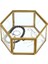 Glass Vintage Jewelry Box Golden Geometric Jewelry Display Organizer Box Home Decorative Box For Storage (Medium) (Yurt Dışından) 2