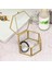 Glass Vintage Jewelry Box Golden Geometric Jewelry Display Organizer Box Home Decorative Box For Storage (Medium) (Yurt Dışından) 5