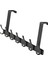Free Punching Door Behind The Bathroom Black Hook Bedroom Storage Hanger Storage Rack 7 Hooks Door Rear Hook (Yurt Dışından) 1