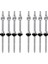 Hanger Bolts, M10 x 200 Mm, Pre-Assembled, V2A, Height-Adjustable, For Photovoltaic Solar Mounting Roofs, 8 Pack (Yurt Dışından) 1