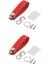 2x Fashion Car Key Pouch Bag Case Wallet Holder Chain Key Wallet Ring Pocket Key Organizer Smart Leather Keychain Red (Yurt Dışından) 1