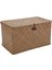 Handmade Straw Woven Storage Basket With Lid Makeup Organizer Storage Box Seagrass Laundry Baskets Rattan Jewelry Box(M) (Yurt Dışından) 1