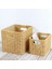 Storage Basket Hand-Woven Rattan Wicker Basket Desktop Organizing Box Various Item Arrangement Nesting Basket S (Yurt Dışından) 4
