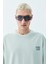 Arka Çiçek Baskılı Oversıze T-Shirt Mint 5